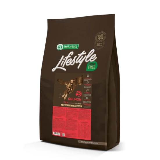 Сухий корм для собак Nature's Protection Lifestyle Grain Free Salmon Adult All Breeds 10 кг (NPLS45678)