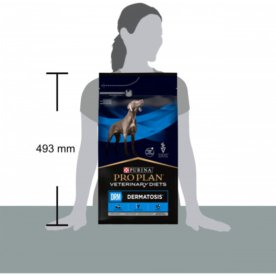 Сухий корм для собак Purina Pro Plan Veterinary Diets DRM Dermatosis Для підтримання функції шкіри при дерматозах та надмірному випадінні шерсті 3 кг (7613035156289)