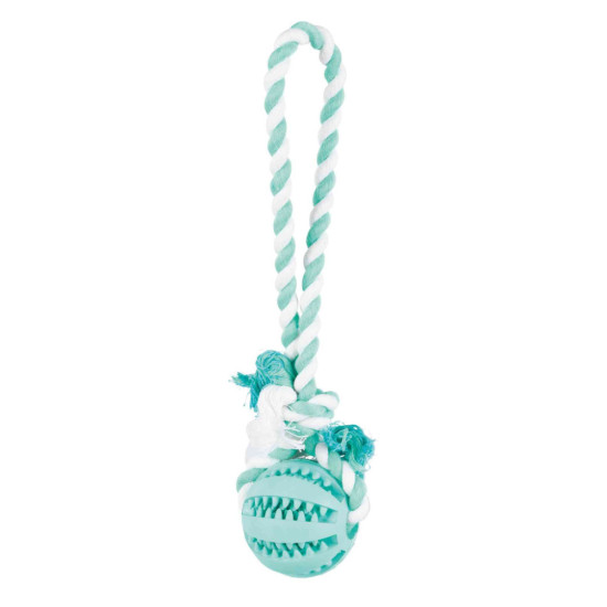 Іграшка для собак Trixie Denta Fun М'яч на мотузці 7х24 см (4011905032993)