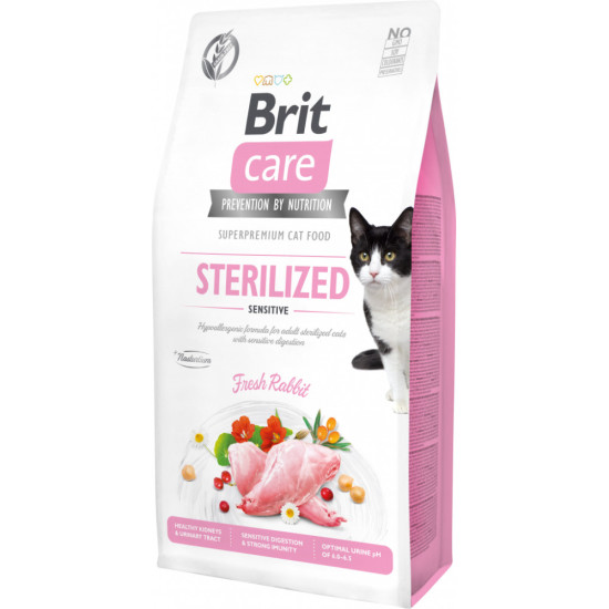 Сухий корм для кішок Brit Care Cat GF Sterilized Sensitive 7 кг (8595602540754)
