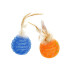 Іграшка для котів Hippie Pet М'ячики з пір'ям, синій і помаранчевий 5 см 2 шт (HIPCT18118MO)