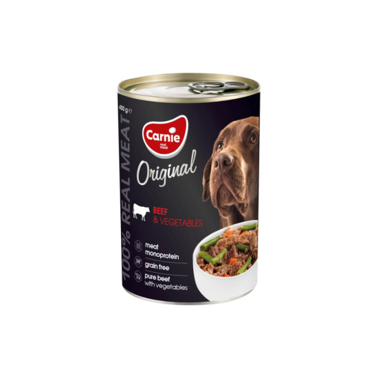 Консерви для собак Carnie Original Mono Protein Яловичина з овочами 400 г (4820255193489)