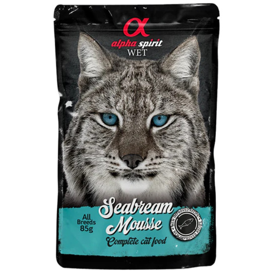Вологий корм для кішок Alpha Spirit старше 1 року з дорадо 85 г (8436586311551)