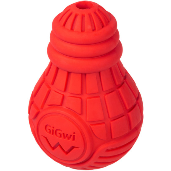 Іграшка для собак GiGwi Bulb Rubber Лампочка гумова М червона (2337)