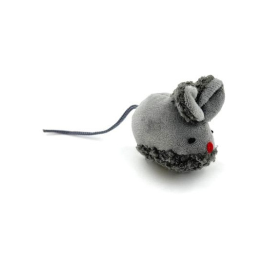 Іграшка для котів Hippie Pet Мишка вушка-бантик сіра 6.5 см (HIPCT2304064P)