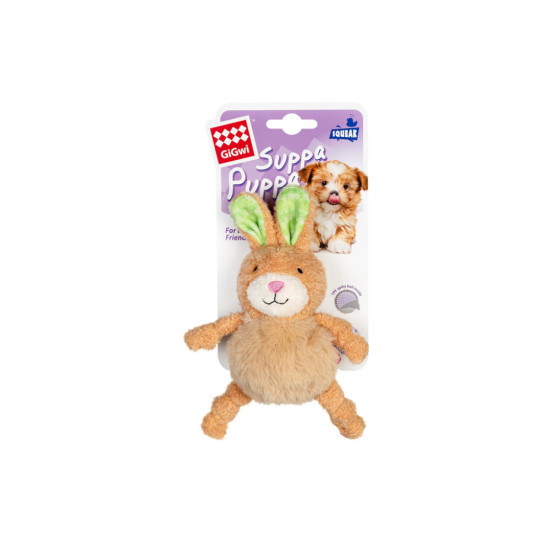 Іграшка для собак GiGwi Suppa Puppa Зайчик з м'ячиком всередині 11 см (2227)