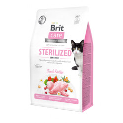 Сухий корм для кішок Brit Care Cat GF Sterilized Sensitive 400 г (8595602540778)