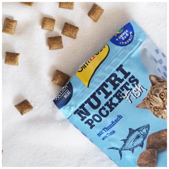 Ласощі для котів GimCat Nutri Pockets Fish Тунець 60 г (4002064419633)