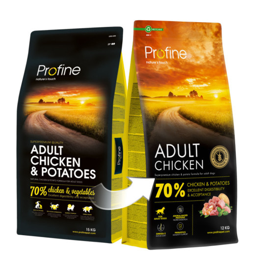 Сухий корм для собак Profine Chicken and Potatoes для дорослих собак всіх порід 12 кг (8595602570010)