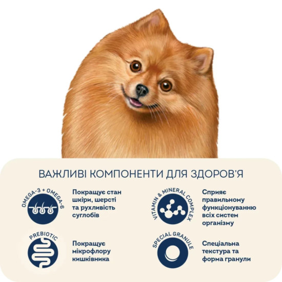 Сухий корм для собак Home Food ADULT MINI Healthy Skin And Shiny Coat з індичкою та лососем 1.6 кг (4820235020361)