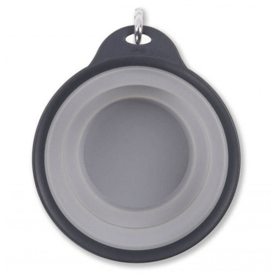 Посуд для собак Dexas Дорожня складна миска Тревел Кап з карабіном велика 480 мл (світло-сіра) (0084297309183)