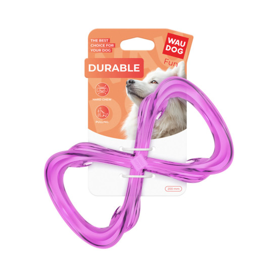 Іграшка для собак WAUDOG Fun Durable Вісімка 200 мм фіолетова (62189)