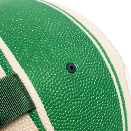 Іграшка для собак MISOKO&CO М'яч надувний у формі баскетбольного м'яча білий з зеленим 18.5 см (KINMSK70113)