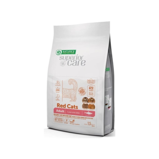 Сухий корм для кішок Nature's Protection Superior Care Red Cats Grain Free Herring 1.5 кг (NPSC47631)