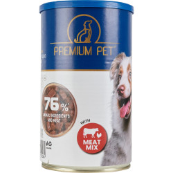 Консерви для собак PREMIUM PET М'ясне асорті шматочки в соусі 1.240 г (4820255192284)
