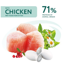 Вологий корм для кішок Optimeal для кошенят зі смаком курки 85 г (4820083905452)