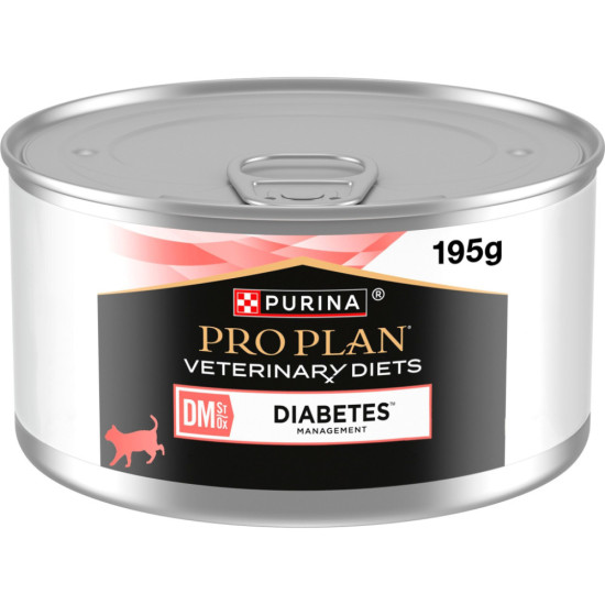 Вологий корм для кішок Purina Pro Plan Veterinary Diets DM ST/OX Diabetes Management Регулювання надходження глюкози 195 г (8445290105233)