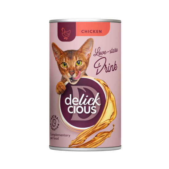 Вологий корм для кішок Delickcious Напій з куркою 140 г (4820269141582)