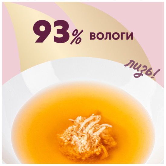 Вологий корм для кішок Delickcious Напій з куркою 140 г (4820269141582)