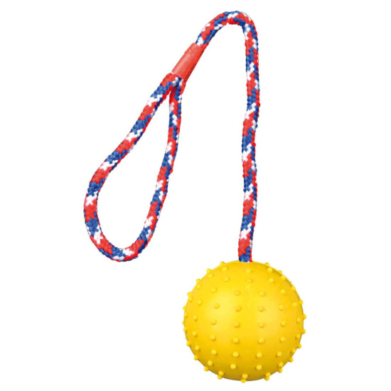 Іграшка для собак Trixie М'яч на мотузці з ручкою 30 см (кольори в асортименті) (4011905033082)