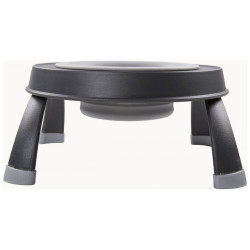 Посуд для собак Dexas Миска одинарна на складній підставці-велика 960 мл світло-сіра (0084297309121)