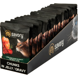 Вологий корм для кішок Savory ягня з буряком у соусі 85 гх22 шт (2700000029367)