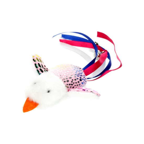 Іграшка для котів Hippie Pet Пташка рожева 7.5 см (HIPCT2304040RO)