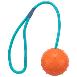 Іграшка для собак Trixie М'яч для дресирування на мотузці з ручкою Гума 6/30 см (4011905033051)