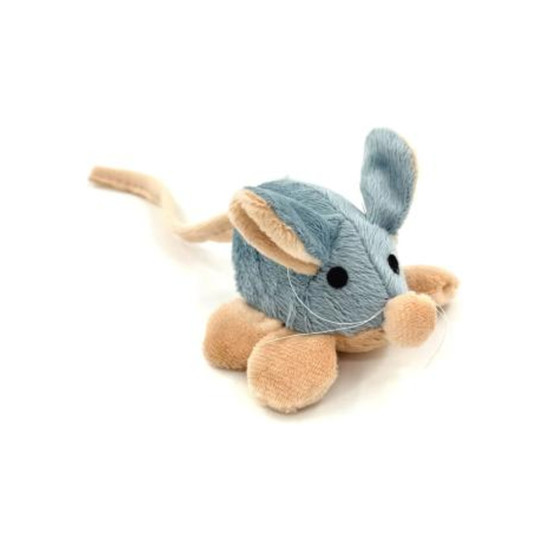 Іграшка для котів Hippie Pet Мишка сіро-бежева 8 см (HIPCT2304066)