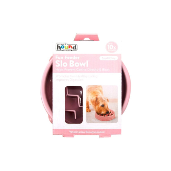 Посуд для собак Outward Hound Миска-лабіринт Fun Feeder хвиля XS рожева (0700603697545)