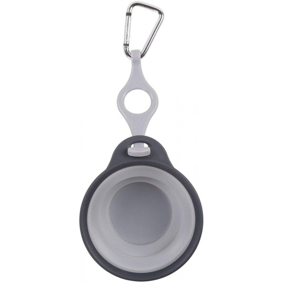 Посуд для собак Dexas Дорожня складна миска Тревел Кап з кріпленням на пляшку 240 мл (світло-сіра) (0084297308971)