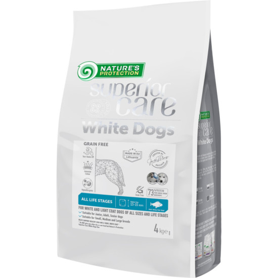 Сухий корм для собак Nature's Protection Superior Care White Dogs Grain Free White Fish All Sizes and Life Stages 4 кг (NPSC47592)