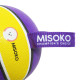Іграшка для собак MISOKO&CO М'яч надувний у формі баскетбольного м'яча фіолетовий з жовтим 15 см (KINMSK70115)