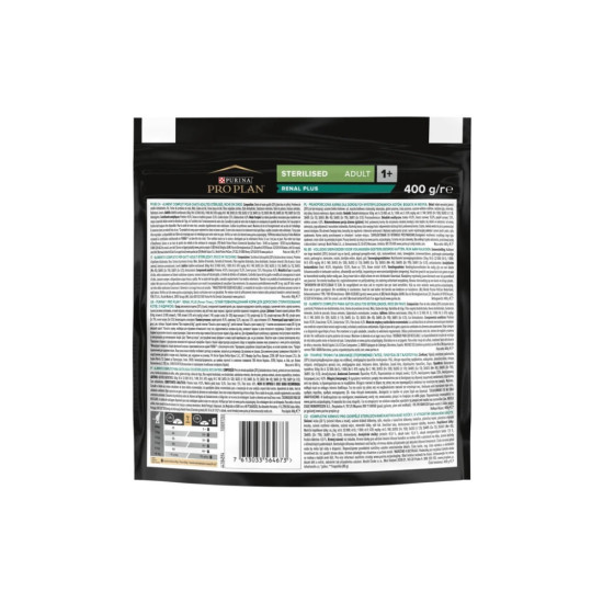 Сухий корм для кішок Purina Pro Plan Sterilised Adult 1+ Renal Plus Для дорослих стерилізованих З індичкою 400 г (7613033564673)