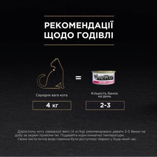 Вологий корм для кішок Purina Pro Plan Delicate З індичкою 85 г (8445290173317)