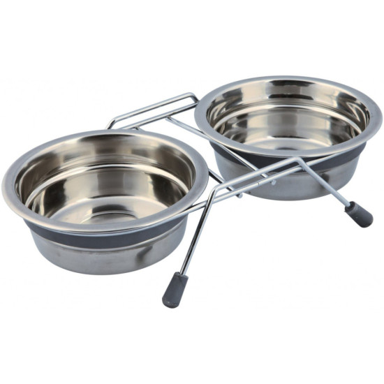 Посуд для собак Trixie не ковзаюча підставка з мисками 450 мл/13 см (4011905252315)