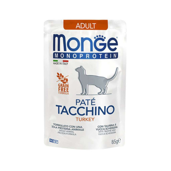 Паштет для котів Monge Cat Monoprotein Adult індичка 85 г (8009470013734)
