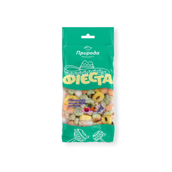 Ласощі для гризунів Природа Фієста «Гранулят фруктово-трав'яний» 100 г (4820157401545)