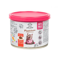 Вологий корм для кішок Pet Chef М'ясний мікс 200 г (4820255194059)