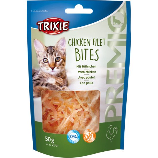 Ласощі для котів Trixie Premio Chicken Filet Bites філе куряче сушене 50 г (4011905427010)