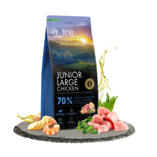Сухий корм для собак Profine Junior Large Chicken and Potatoes для цуценят та юніорів великих порід 12 кг (8595602569960)