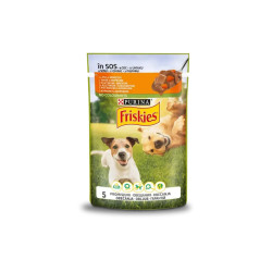 Вологий корм для собак Purina Friskies з куркою та морквою у підливці 85 г (7613035800847/8445290751065)