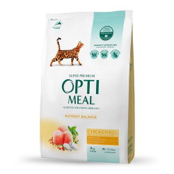 Сухий корм для кішок Optimeal зі смаком курки 4 кг (B1841201)