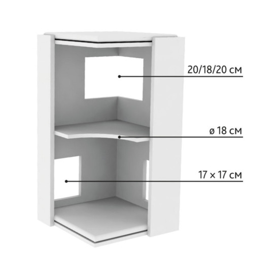 Дряпка (кігтеточка) для котів Trixie Gabriel Башта 38х38х78 см сіра (4011905449883)