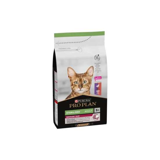 Сухий корм для кішок Purina Pro Plan для стерилізованих/кастрованих з качкою і печінкою 1.5 кг (7613036732369)