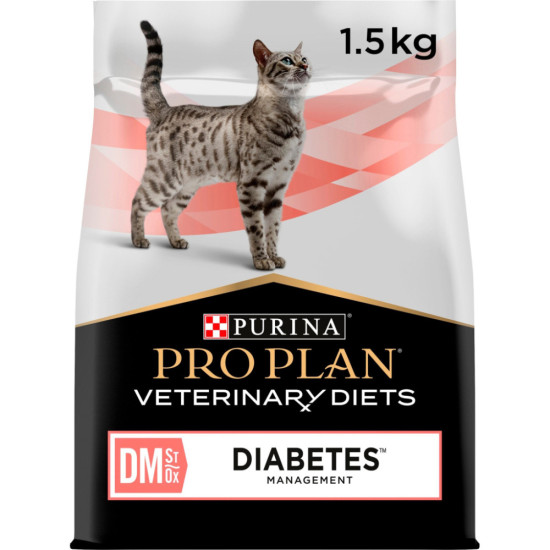 Сухий корм для кішок Purina Pro Plan Veterinary Diets DM ST/OX Diabetes Management Для регулювання надходження глюкози (цукровий діабет) 1.5 кг (7613035159822)