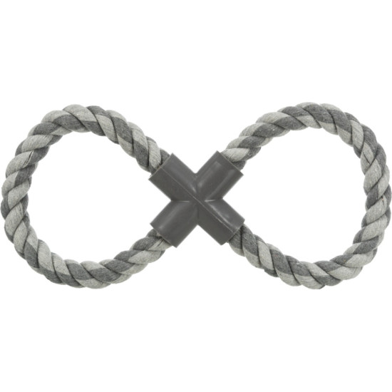 Іграшка для собак Trixie Канат-вісімка з пластиковою хрестовиною 35 см (4011905032788)