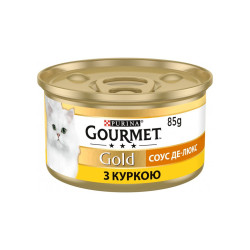 Вологий корм для кішок Purina Gourmet Gold. Соус Де-Люкс з куркою 85 г (7613036705103)