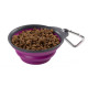 Посуд для собак Dexas Дорожня складна миска Тревел Кап з карабіном мала 240 мл (пурпурна) (0084297309138)