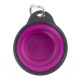 Посуд для собак Dexas Дорожня складна миска Тревел Кап з карабіном мала 240 мл (пурпурна) (0084297309138)